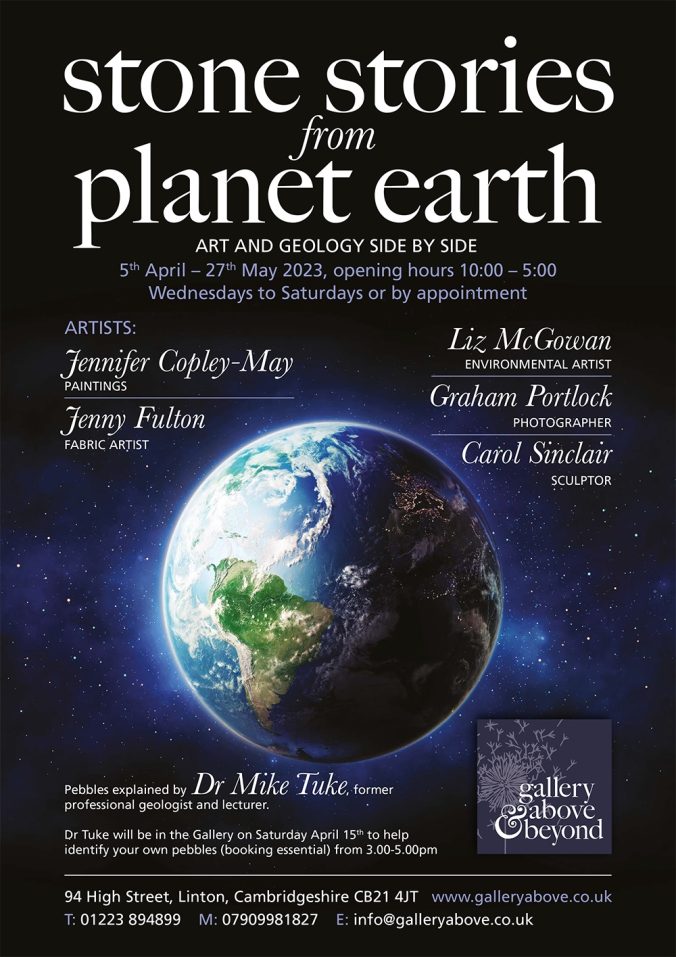 exhibition poster Jennifer Copley-May Stone Stories from Planet Earth