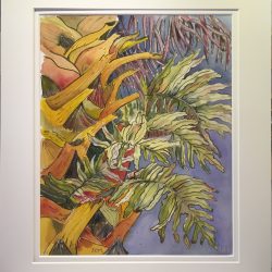 Florida, 2017, original watercolour with body colour, 66x57cm framed (artwork 43x35cm)