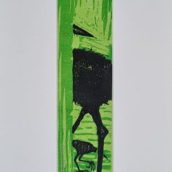 The Pond (tsb), original woodcut print23x47cm framed (artwork 5.5x29.5cm). 